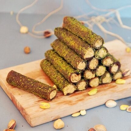 Antep fıstıklı, glikozsuz, doğal rulo sarma tatlısı – Anadolu Tadı